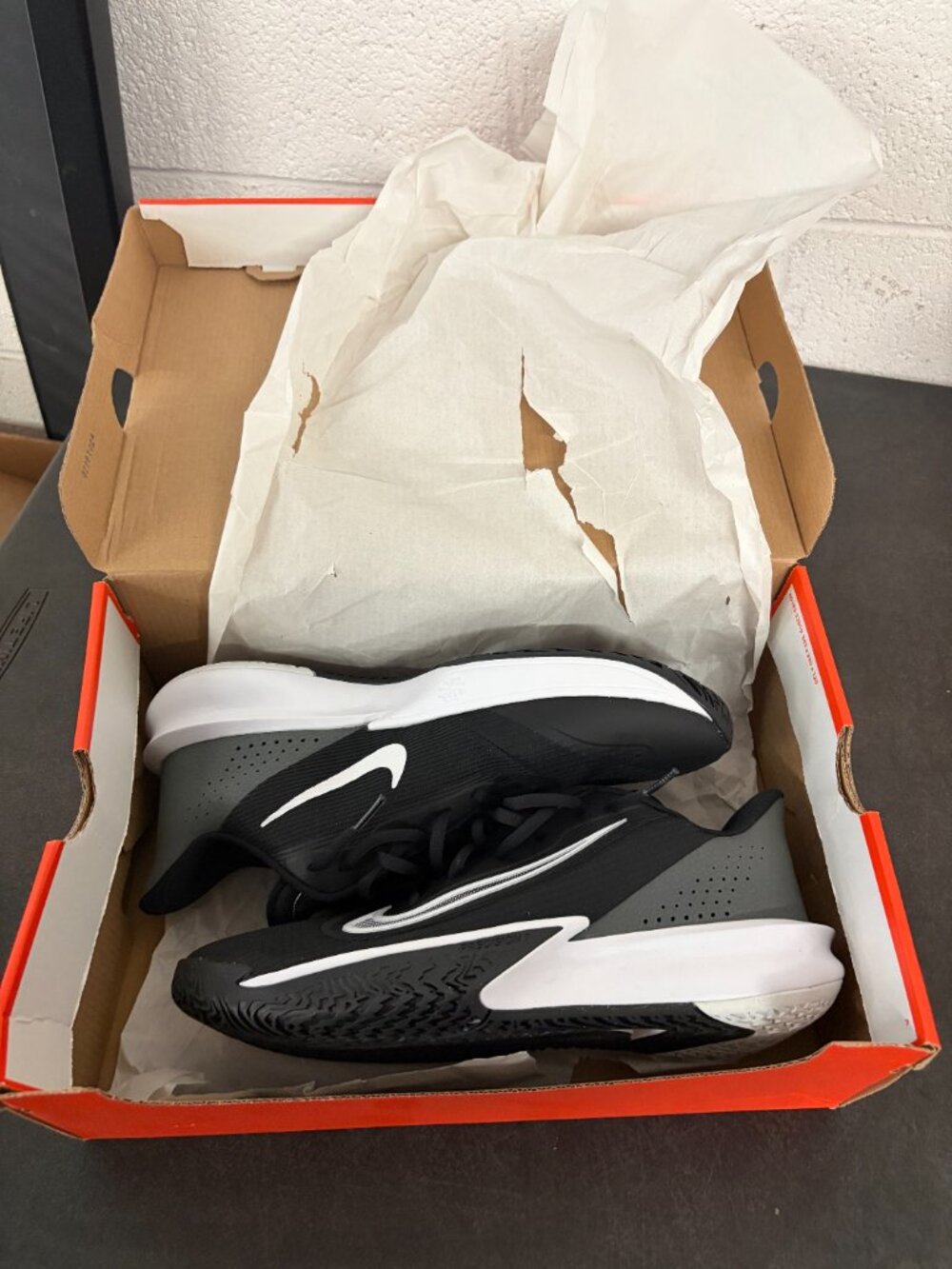 Nike Precision 7 (Men 9.5 Women 11) FN4322-005 Basketball Shoes Black Gray White